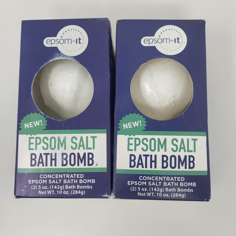 Bundle Of 2 Epsom-It Epsom Salt Bath‎ Bomb Muscle Recovery Soak Spa Relaxation
